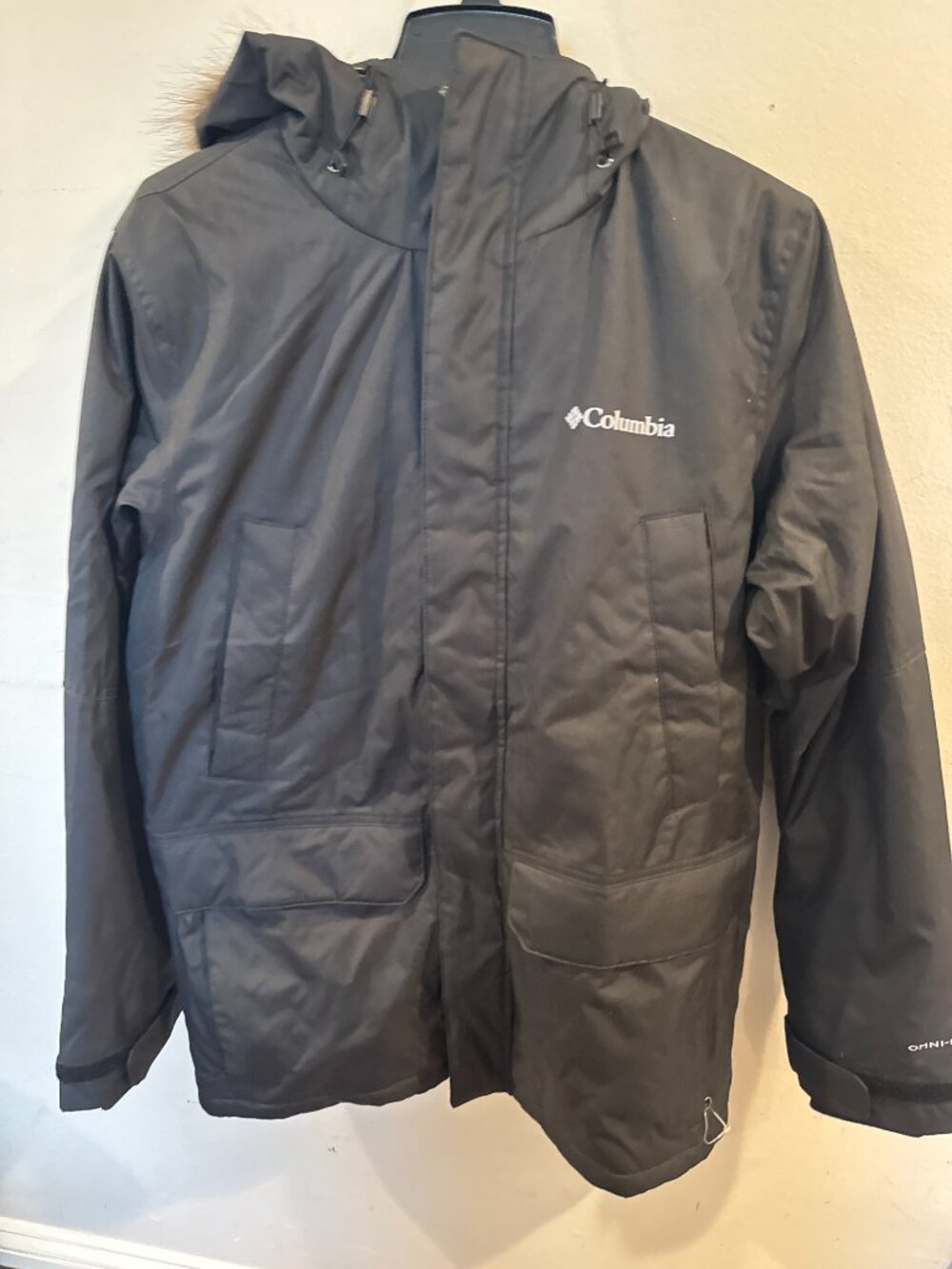 Columbia Penns Creek II Parka Black Jacket WM0945-1009 Men's Size small